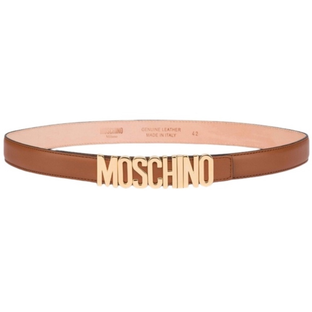Authentic MOSCHINO Lettering Logo Belt - Picture 3 of 10